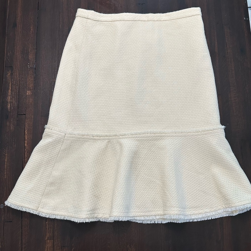 J. Crew Cream A-Line Skirt